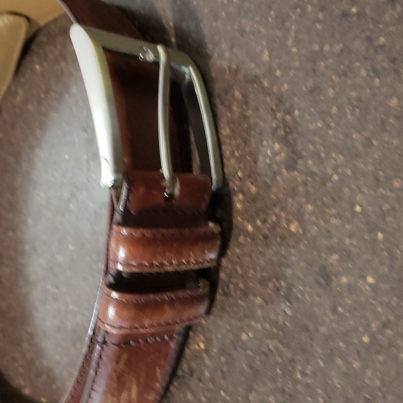 Allen Edmonds Mens Calfskin Leather Belt Brown 39506 Made in USA 36 - Picture 2 of 7